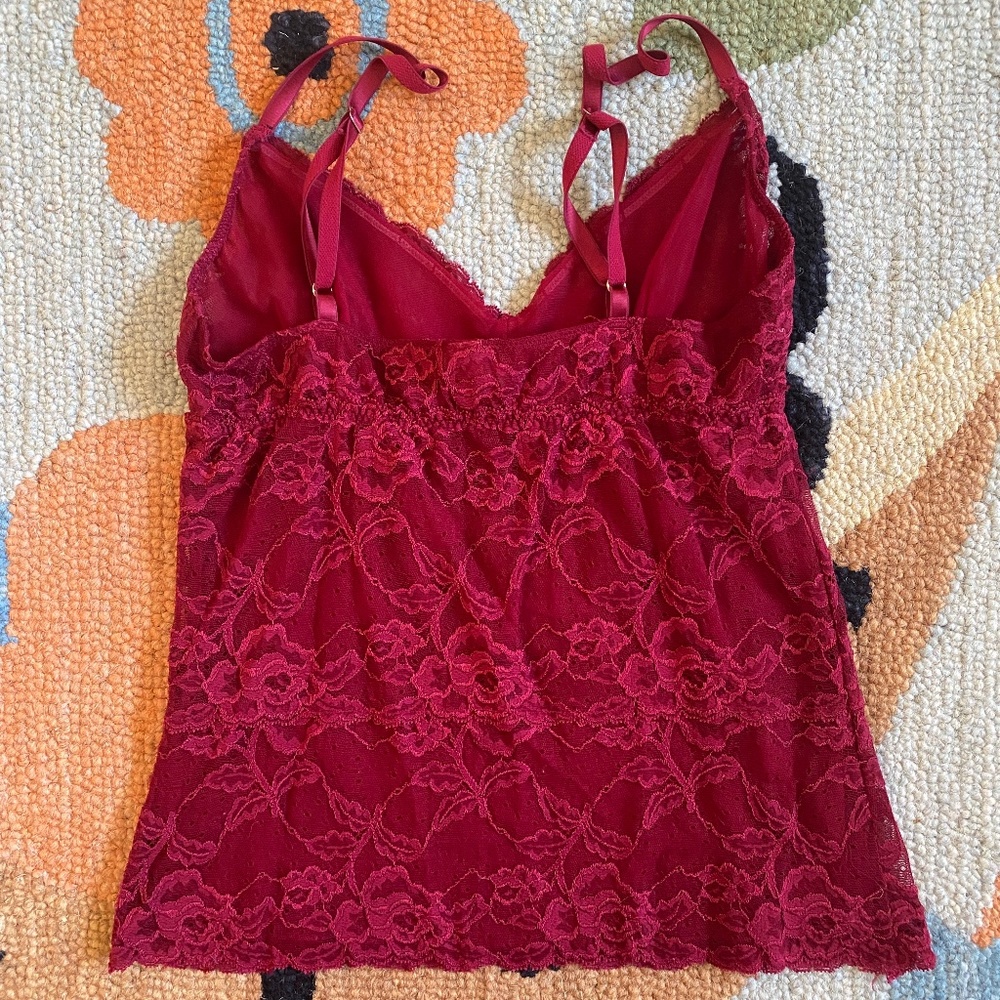 Banana Republic I Y2K I Pink Raspberry Faux Wrap Printed Top & Cami - Picture 12 of 16
